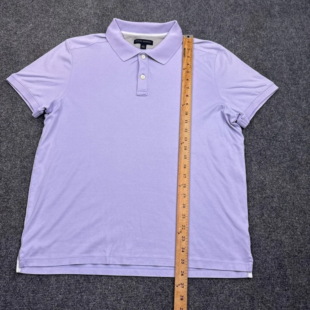 Banana Republic Polo Shirt Mens Size Large Pastel Purple Casual Cotton Essential